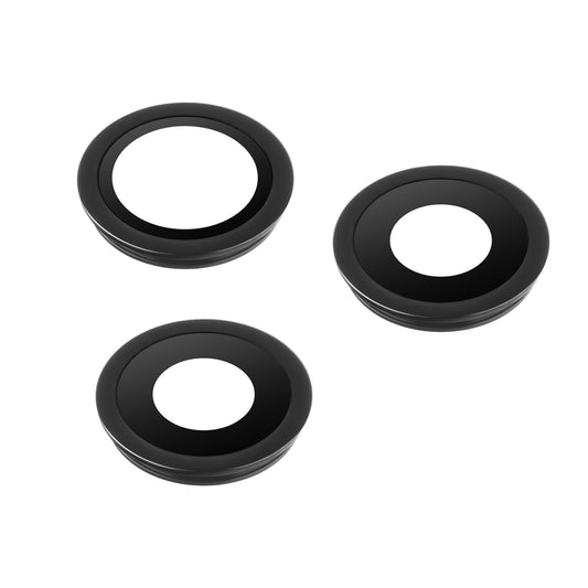 Rückseitiges Kameraglas Apple iPhone 11 Pro / 11 Pro Max, Weitwinkel + Ultraweitwinkel + Teleobjektiv, mit Rahmen (intern), Schwarz