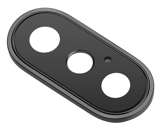 Rückkamera-Glas Apple iPhone X, mit Rahmen, Schwarz