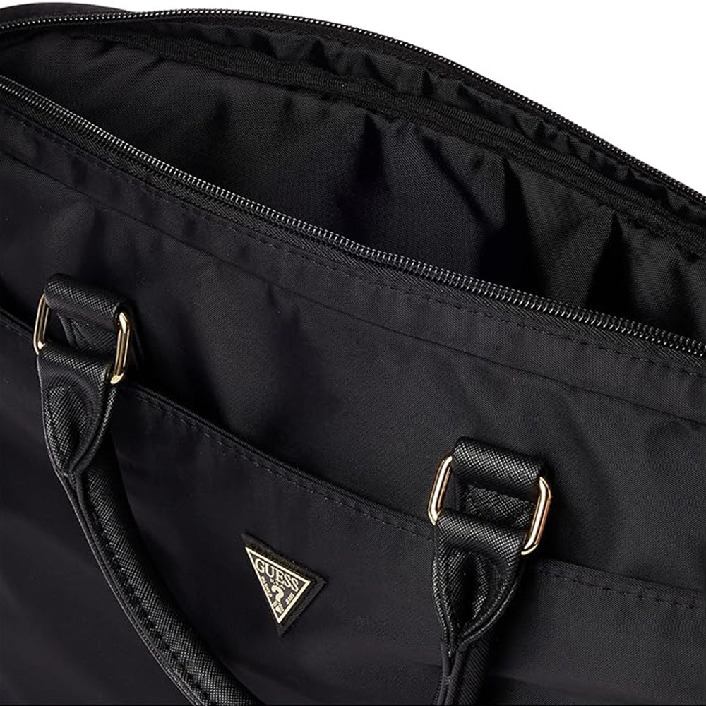 Guess Triangle Logo Tasche für 16-Zoll-Laptop, Schwarz