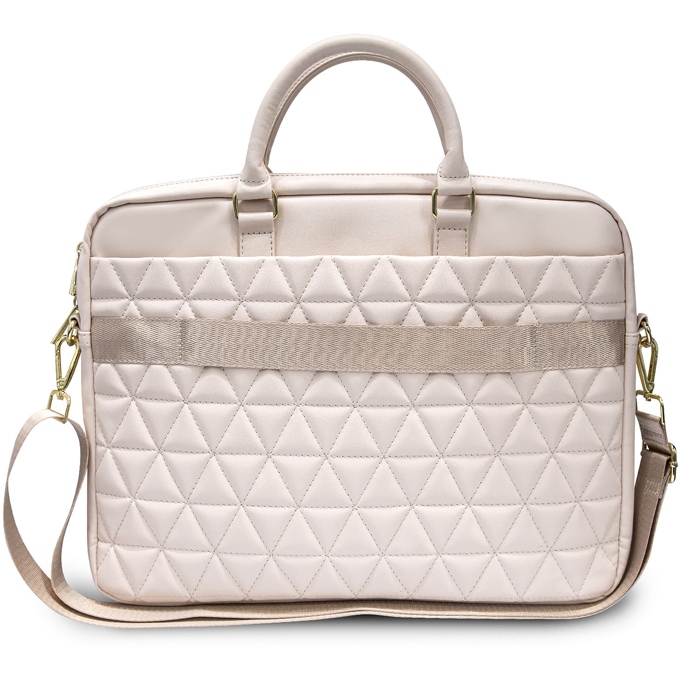 Guess Quilted Tasche für 15-Zoll-Laptop, Rosa