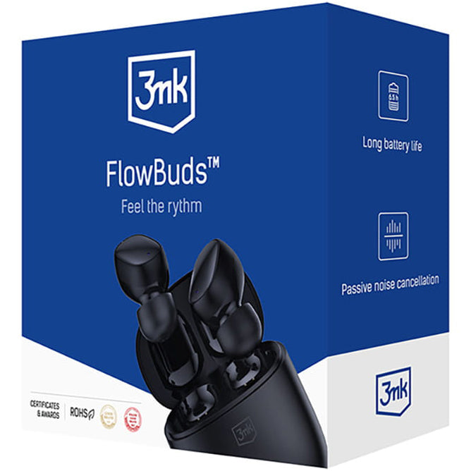3MK FlowBuds TWS Bluetooth Kopfhörer | Schwarz | 6.5h Akku