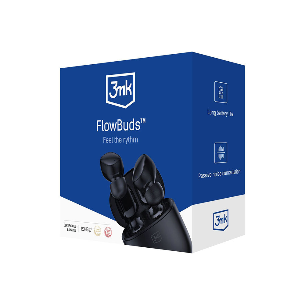 3MK FlowBuds TWS Bluetooth Kopfhörer | Schwarz | 6.5h Akku