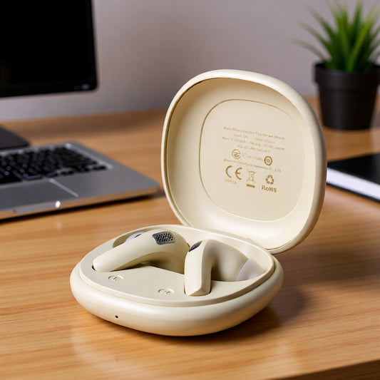 Handsfree Bluetooth Acefast W3, TWS, ANC, Khaki