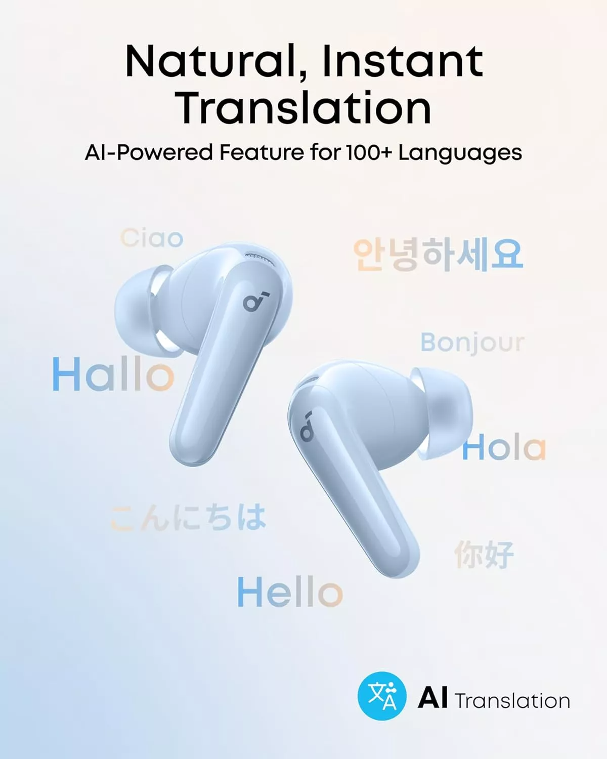 Handsfree Bluetooth Anker Soundcore R60i, TWS, ANC, Blau D1202G31