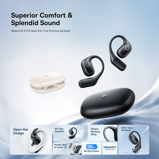 Handsfree Bluetooth Baseus Eli 2i Fit, TWS, Schwarz A0102604