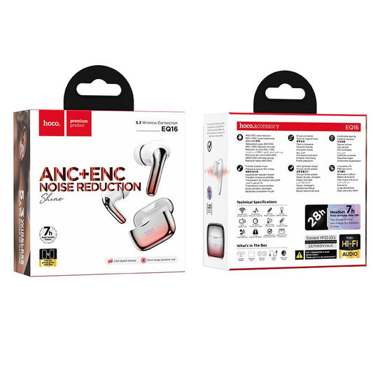 Bluetooth-Freisprecheinrichtung Bluetooth HOCO EQ16, TWS, ANC, Rot