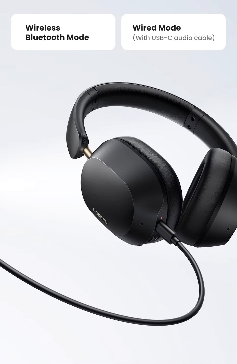 Bluetooth-Freisprecheinrichtung UGREEN HiTune Max5C HP203, A2DP, ANC, Schwarz