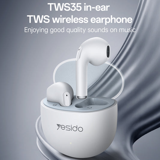 Handsfree Bluetooth Yesido TWS35, TWS, Weiß