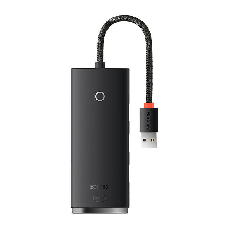 Baseus Lite USB-Hub, 4 x USB-A 3.0 - 1 x USB-C, 0,25m, Schwarz WKQXX030001