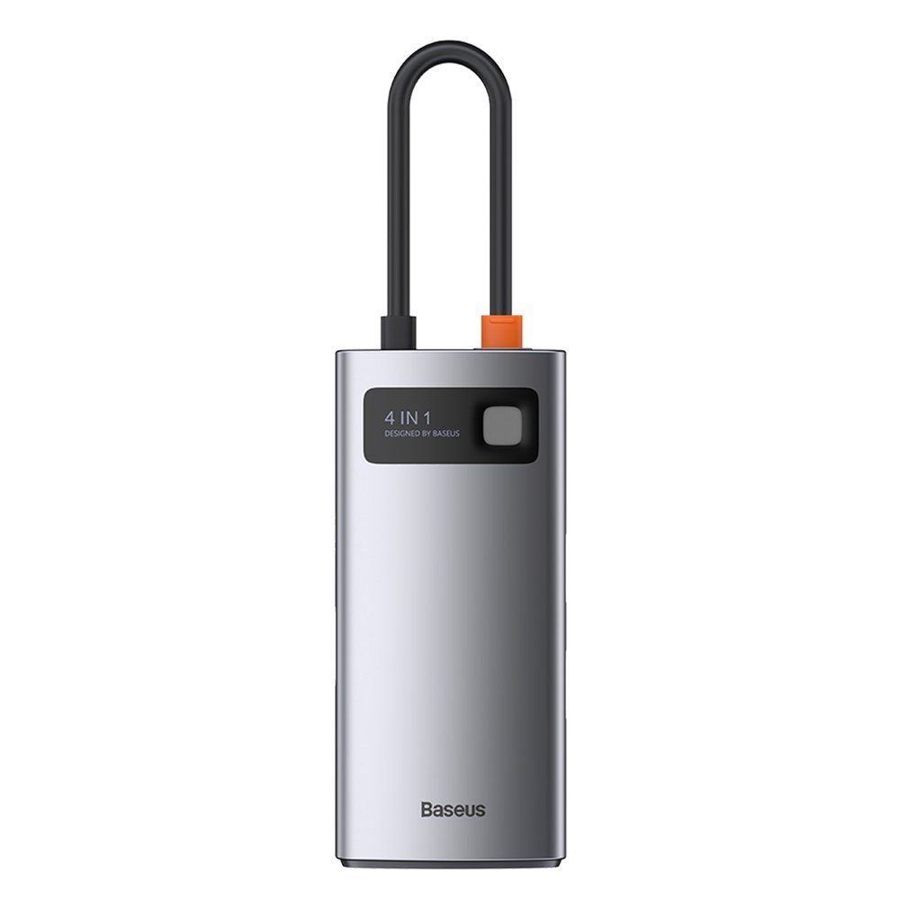 Baseus Metal Gleam USB-C Hub 4-in-1 | HDMI 4K | Grau