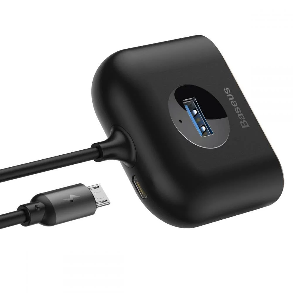 USB-Hub Baseus Square, 1 x USB-A 3.0 - 3 x USB-A, Schwarz CAHUB-AY01