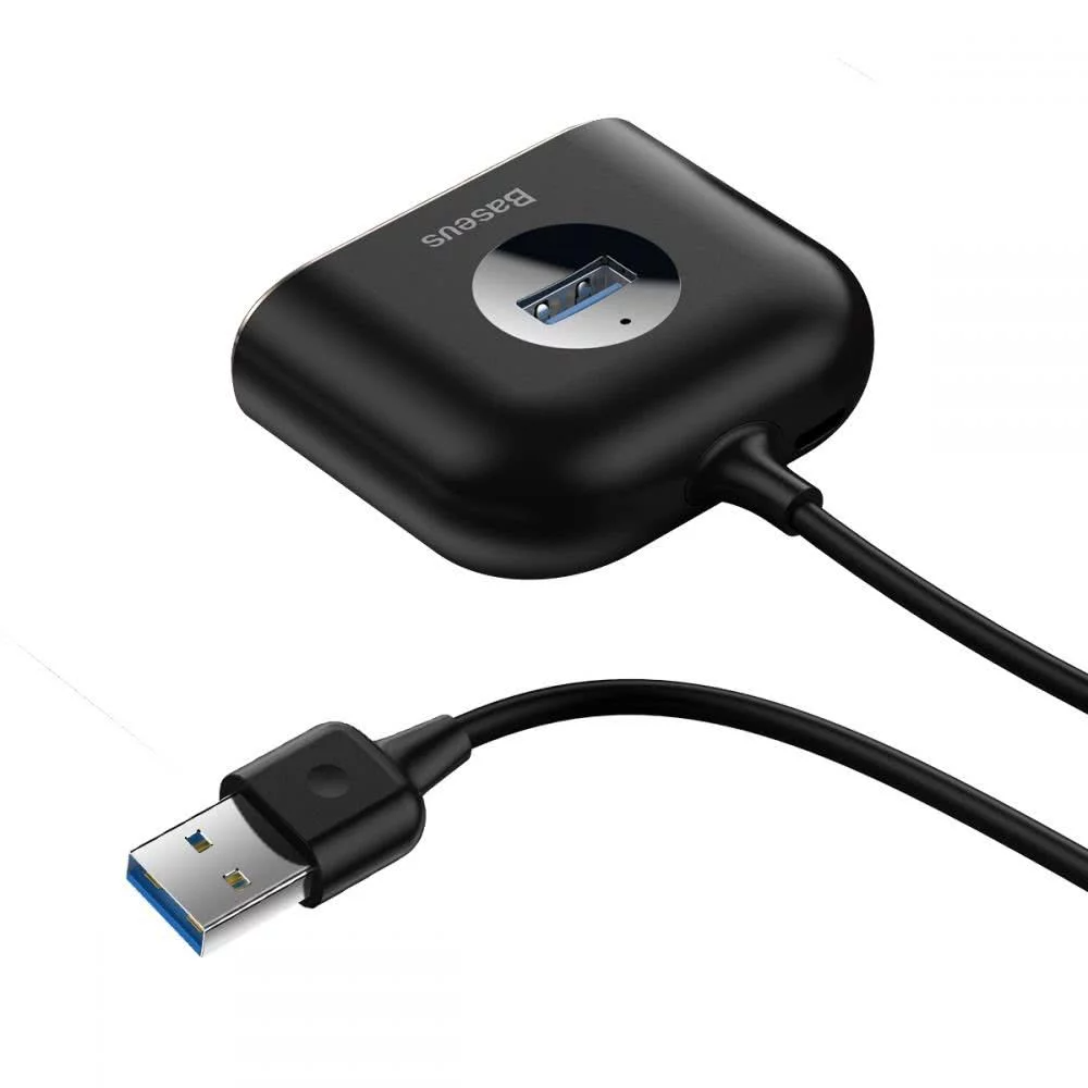 USB-Hub Baseus Square, 1 x USB-A 3.0 - 3 x USB-A, Schwarz CAHUB-AY01