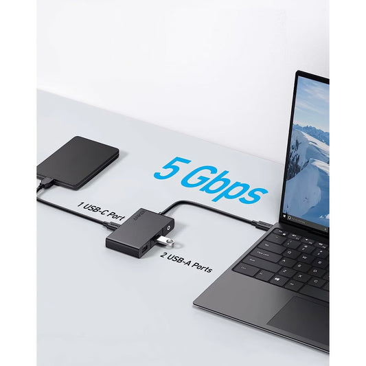 USB-C Hub Anker 332, 2 x USB-A - 2 x USB-C - 1 x HDMI, Schwarz A8356G11