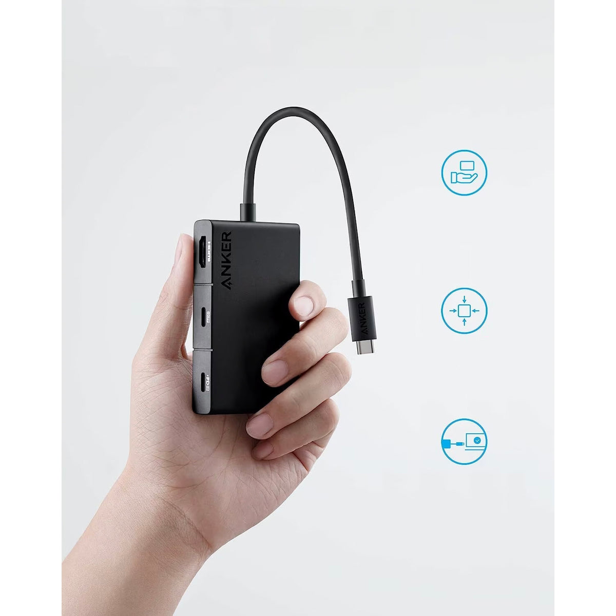 USB-C Hub Anker 332, 2 x USB-A - 2 x USB-C - 1 x HDMI, Schwarz A8356G11