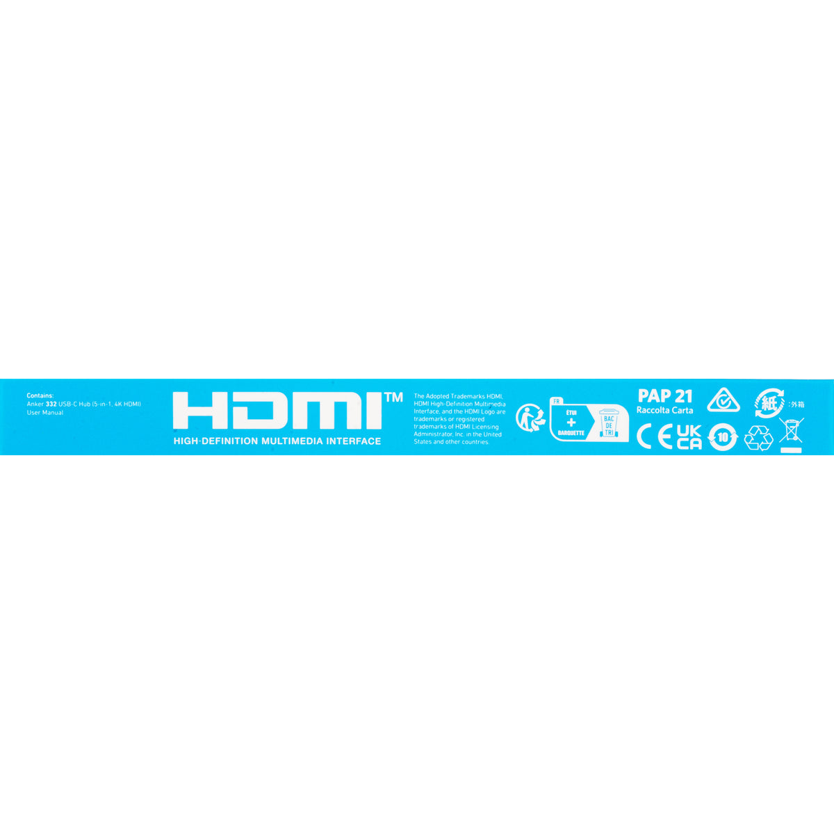 USB-C Hub Anker 332, 2 x USB-A - 2 x USB-C - 1 x HDMI, Schwarz A8356G11