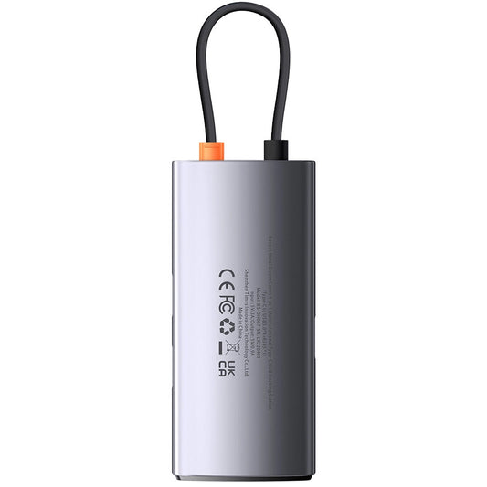 Hub USB-C Baseus Metal Gleam, 3 x USB-A - 1 x RJ45, Grau WKWG070113