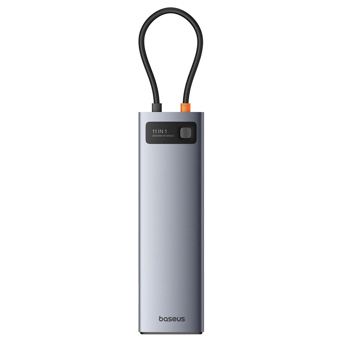 Hub USB-C Baseus Metal Gleam, 3 x USB-A 3.0 - 1 x USB-A - 1 x USB-C - 1 x HDMI - 1 x VGA - 1 x Klinkenstecker 3,5 mm - 1 x RJ45 - 1 x SD - 1 x microSD, Grau