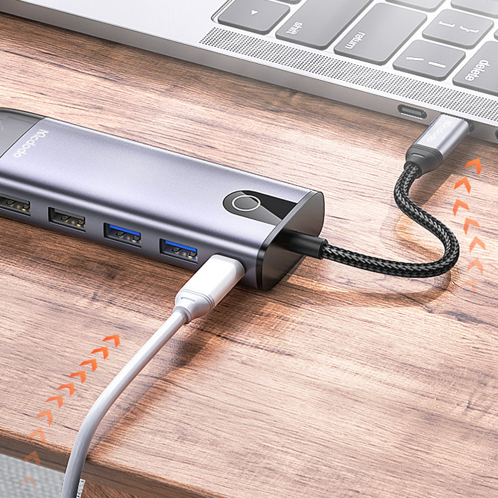 USB-C Hub McDodo HU-7420, 10in1, Grau