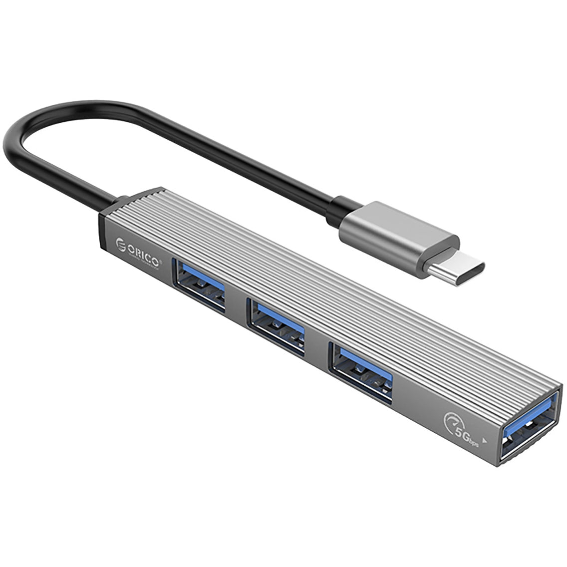 USB-C Hub Orico AH-A13, 1 x USB-A 3.0 - 3 x USB-A, Grau