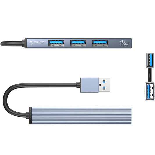 USB-Hub Orico AH-A13, 1 x USB-A 3.0 - 3 x USB-A, Grau