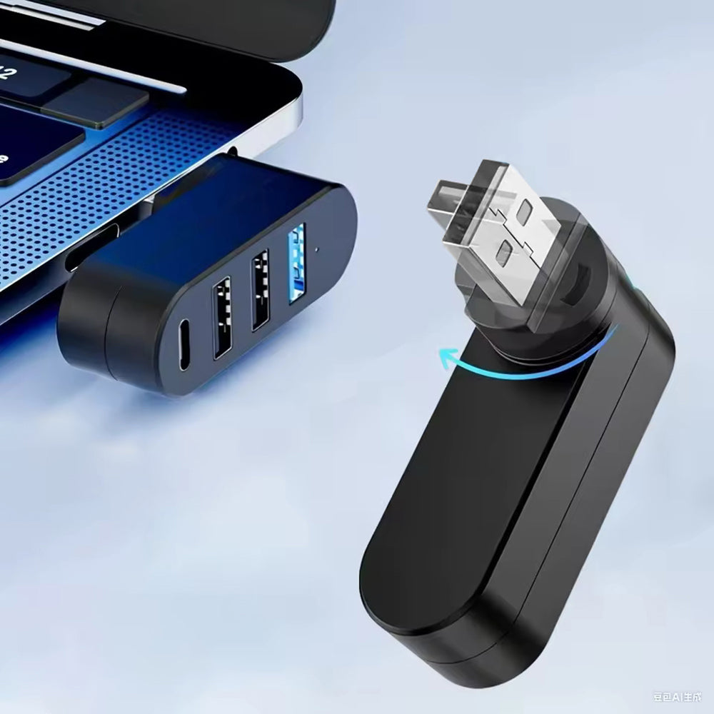 Techsuit H17 SplitterNode USB Hub, 4in1, Black
