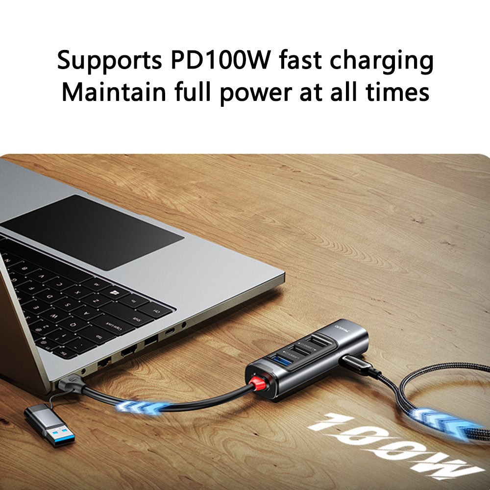 USB / USB-C Hub Yesido HB20, 5in1, Grau