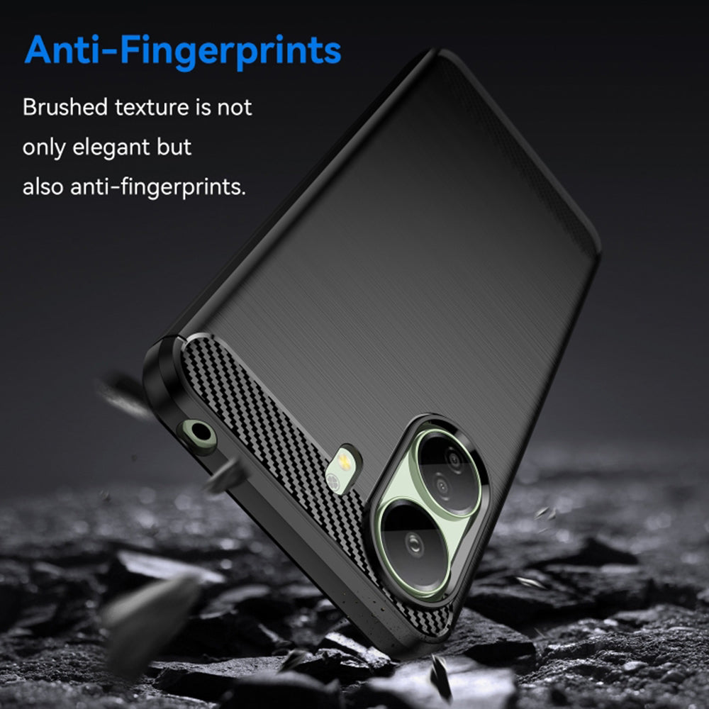 Kamerahülle für Xiaomi Poco C65 / Redmi 13C, Techsuit, Carbon, Schwarz