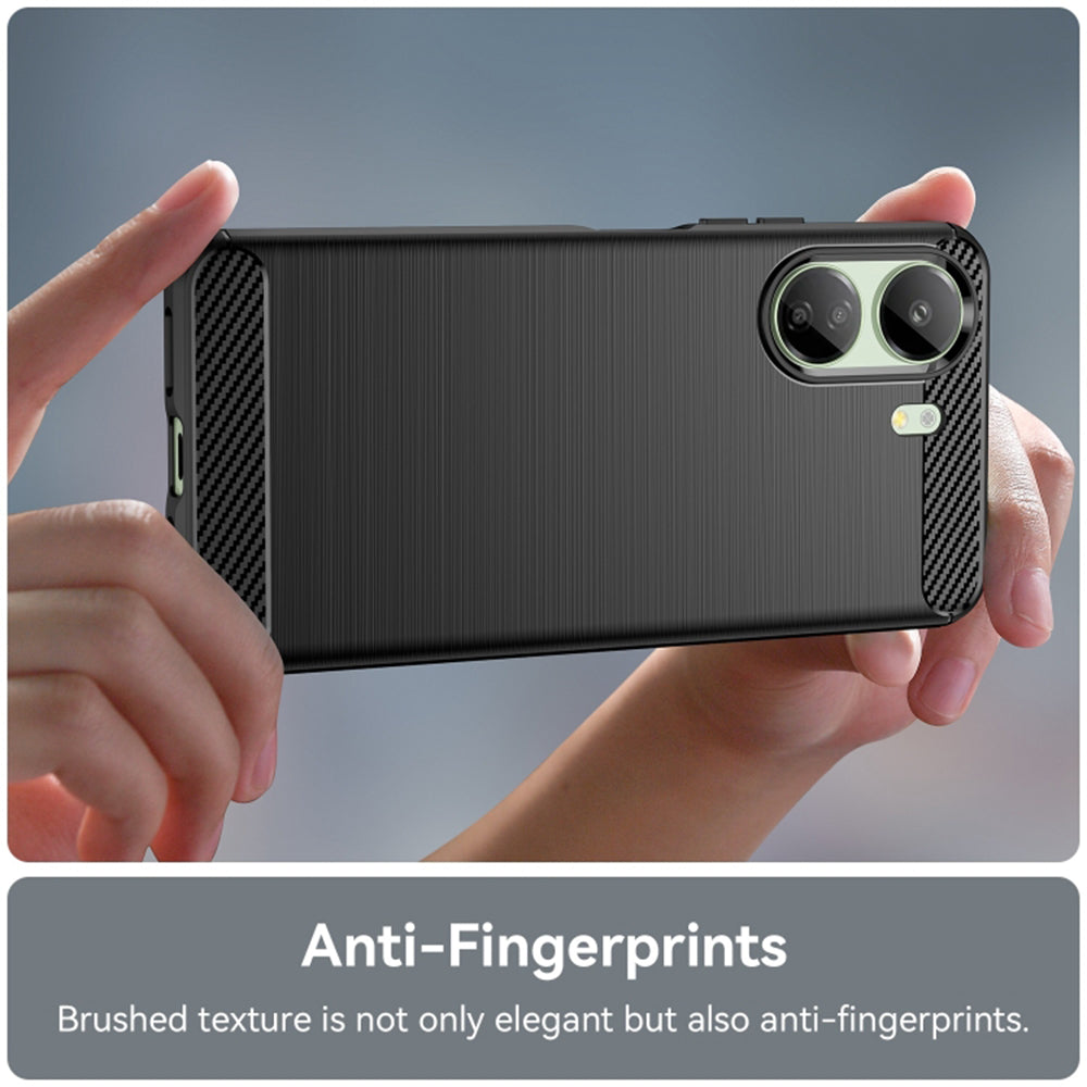 Kamerahülle für Xiaomi Poco C65 / Redmi 13C, Techsuit, Carbon, Schwarz