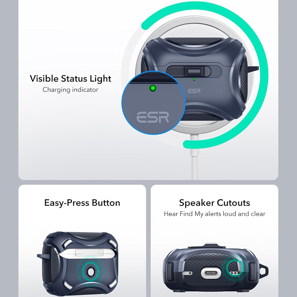 ESR Cyber Hülle für Apple AirPods Pro Serie, Blau