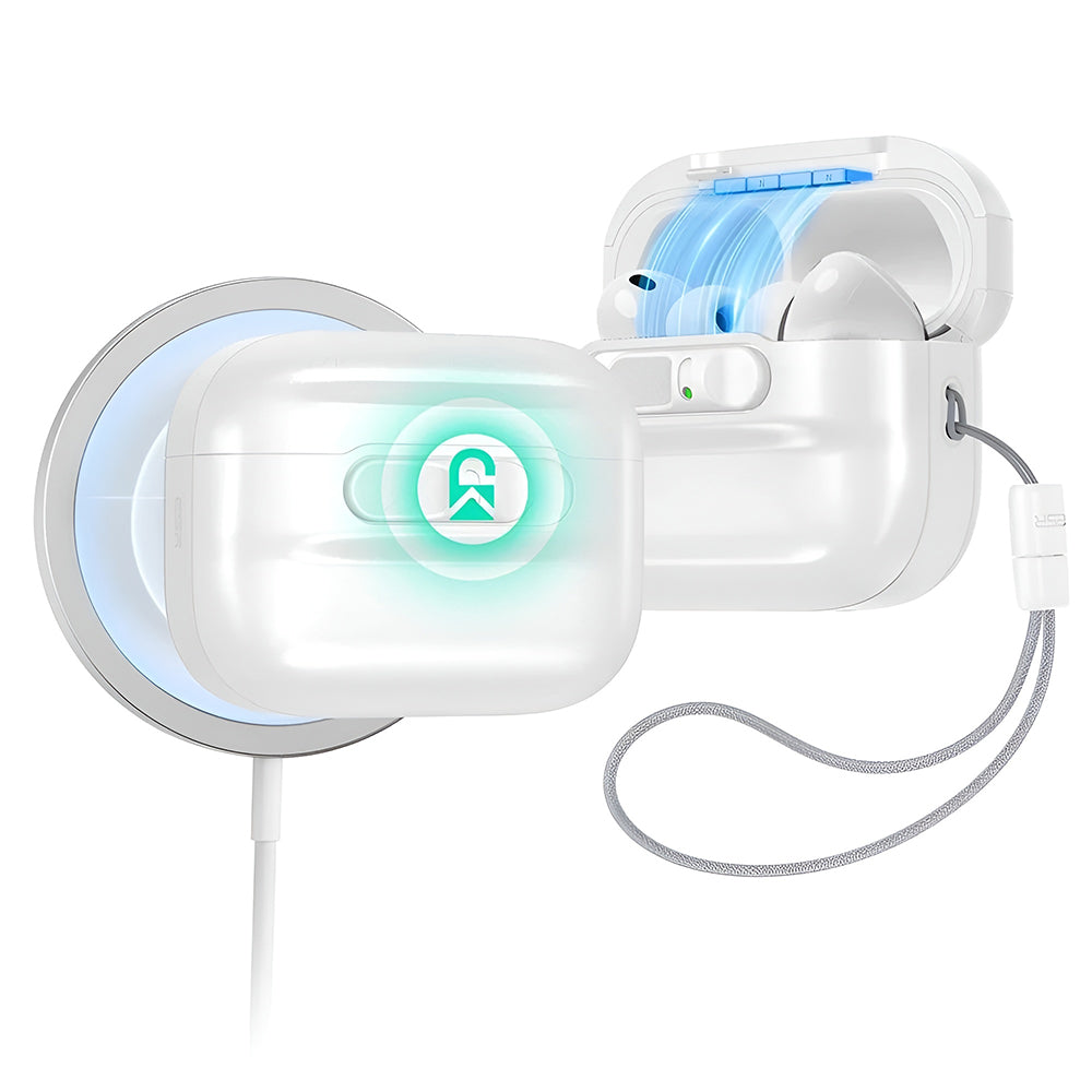 ESR Pulse Magnetic FlickLock Hülle für Apple AirPods Pro 3, Weiß