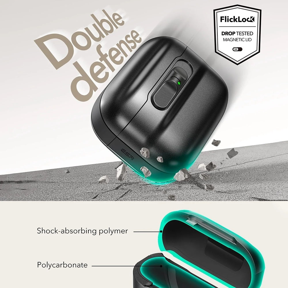 ESR Pulse Magnetic FlickLock Hülle für Apple AirPods Pro 3, Weiß