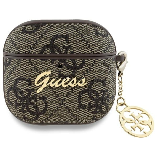 Guess 4G Charm Hülle für Apple AirPods 4, Braun