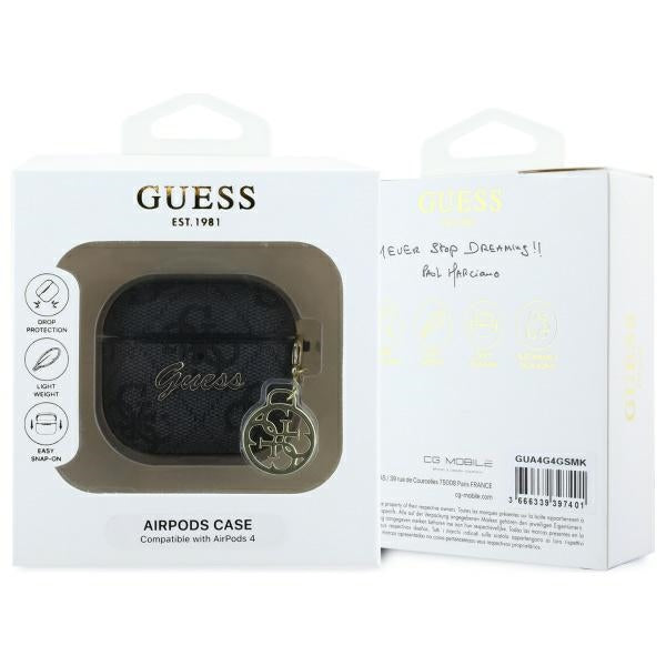 Guess 4G Charm Hülle für Apple AirPods 4, Braun