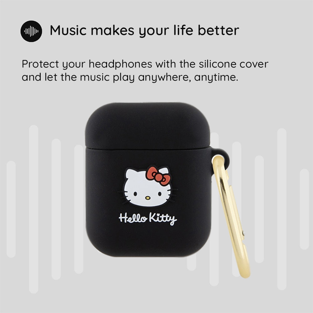 Hello Kitty 3D Kitty Head Hülle für Apple AirPods Pro 2, Rosa