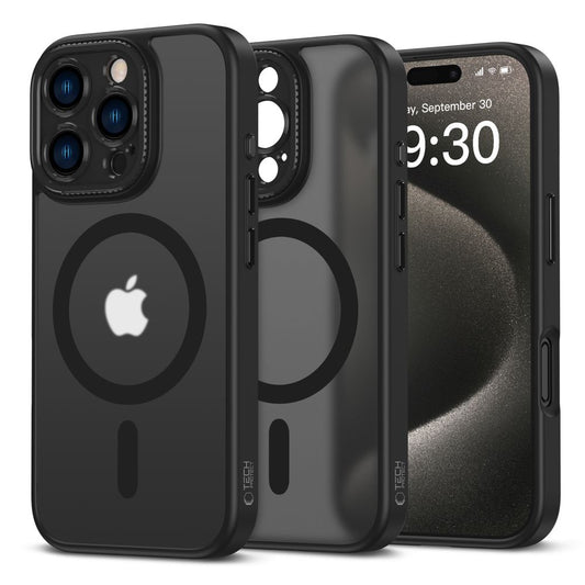 MagSafe Tasche für Apple iPhone 16 Pro, Tech-Protect, Magcam, Schwarz