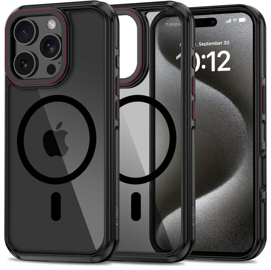 MagSafe Hülle für Apple iPhone 16 Pro Max, Tech-Protect, Maghybrid, Schwarz