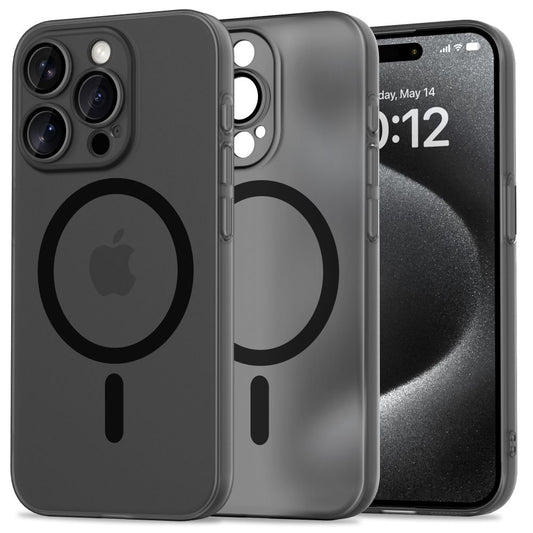 MagSafe Tasche für Apple iPhone 15 Pro, Tech-Protect, MagSlim, Schwarz