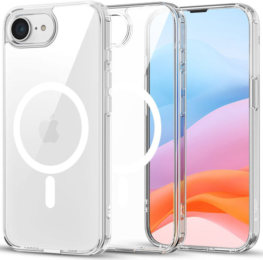 MagSafe Hülle für Apple iPhone 16e, Tech-Protect, Flexair Hybrid, Transparent