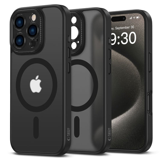 MagSafe Tasche für Apple iPhone 16 Pro Max, Tech-Protect, Magcam, Schwarz