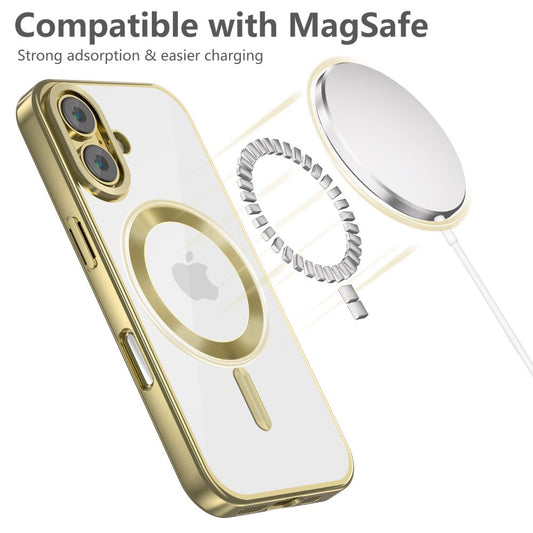 MagSafe Tasche für Apple iPhone 16, Tech-Protect, Magflex Satin, Gold