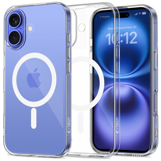 MagSafe Hülle für Apple iPhone 16, Tech-Protect, Flexair+, Transparent