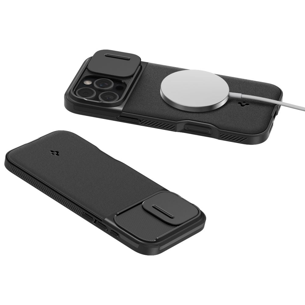 MagSafe case for Apple iPhone 16 Pro, Spigen, OPTIK ARMOR, Black ACS08149