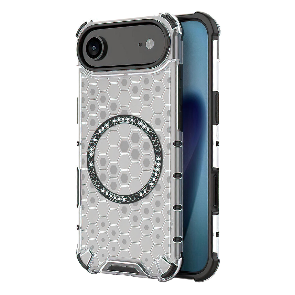 MagSafe Case for Apple iPhone 17 Air, Techsuit, HoneyComb Shield, White