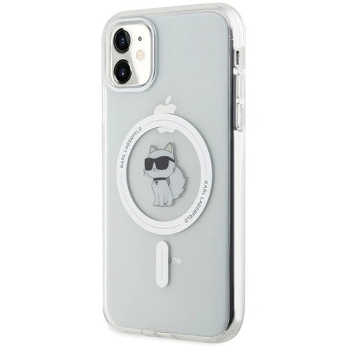 MagSafe Case for Apple iPhone 11, Karl Lagerfeld, IML Metal Choupette's Head, White
