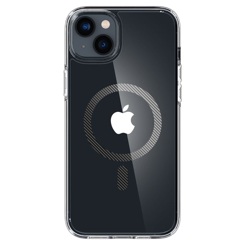 MagSafe Hülle für Apple iPhone 14 Plus, Spigen, Ultra Hybrid Carbon, Transparent