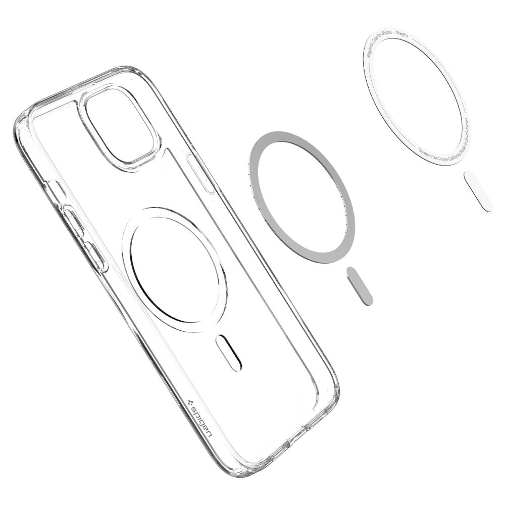 MagSafe Hülle für Apple iPhone 14 Plus, Spigen, Ultra Hybrid Carbon, Transparent
