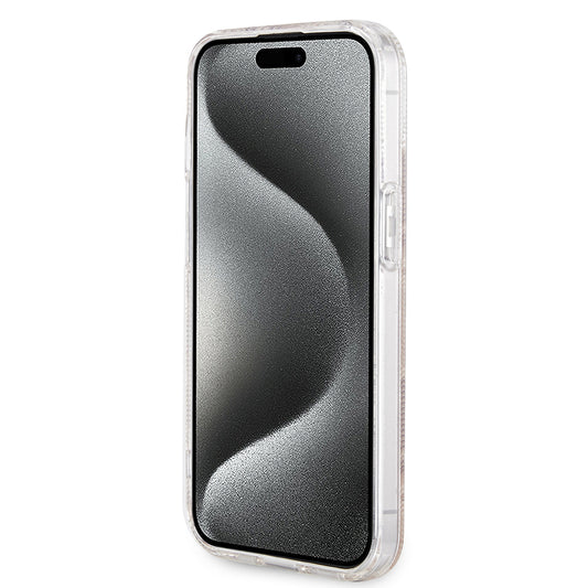 MagSafe Hülle für Apple iPhone 15, Guess, IML Gcube, Braun