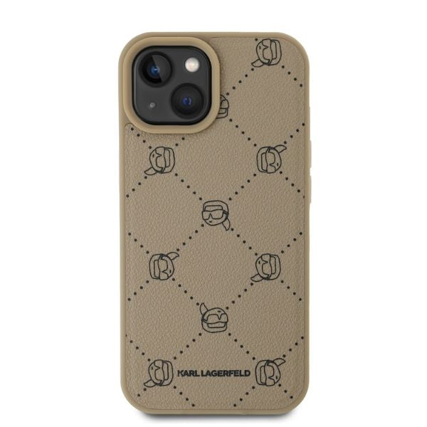 MagSafe Case for Apple iPhone 15, Karl Lagerfeld, Karl's Head, Beige