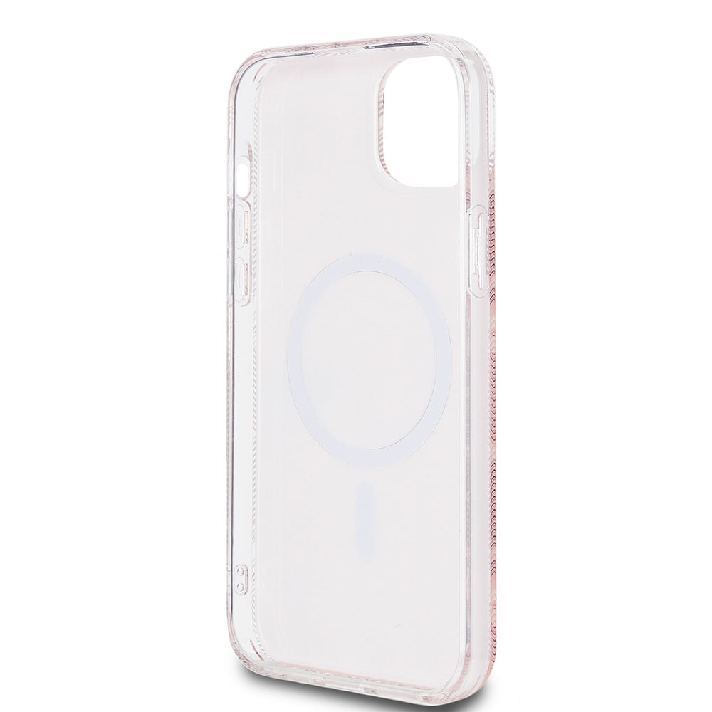 MagSafe Hülle für Apple iPhone 15 Plus, Guess, IML Gcube, Rosa