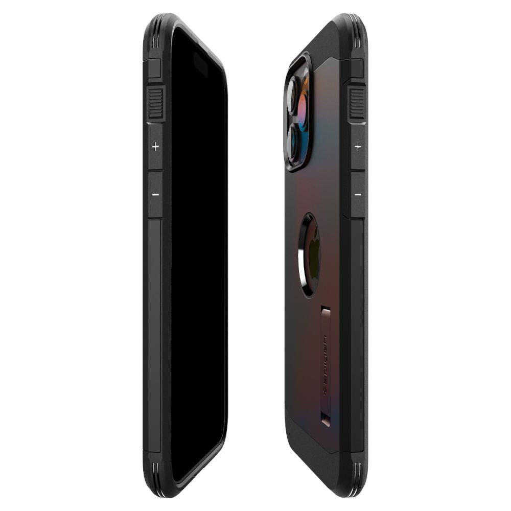 MagSafe Hülle für Apple iPhone 15 Pro Max, Spigen, Tough Armor, Schwarz ACS06594